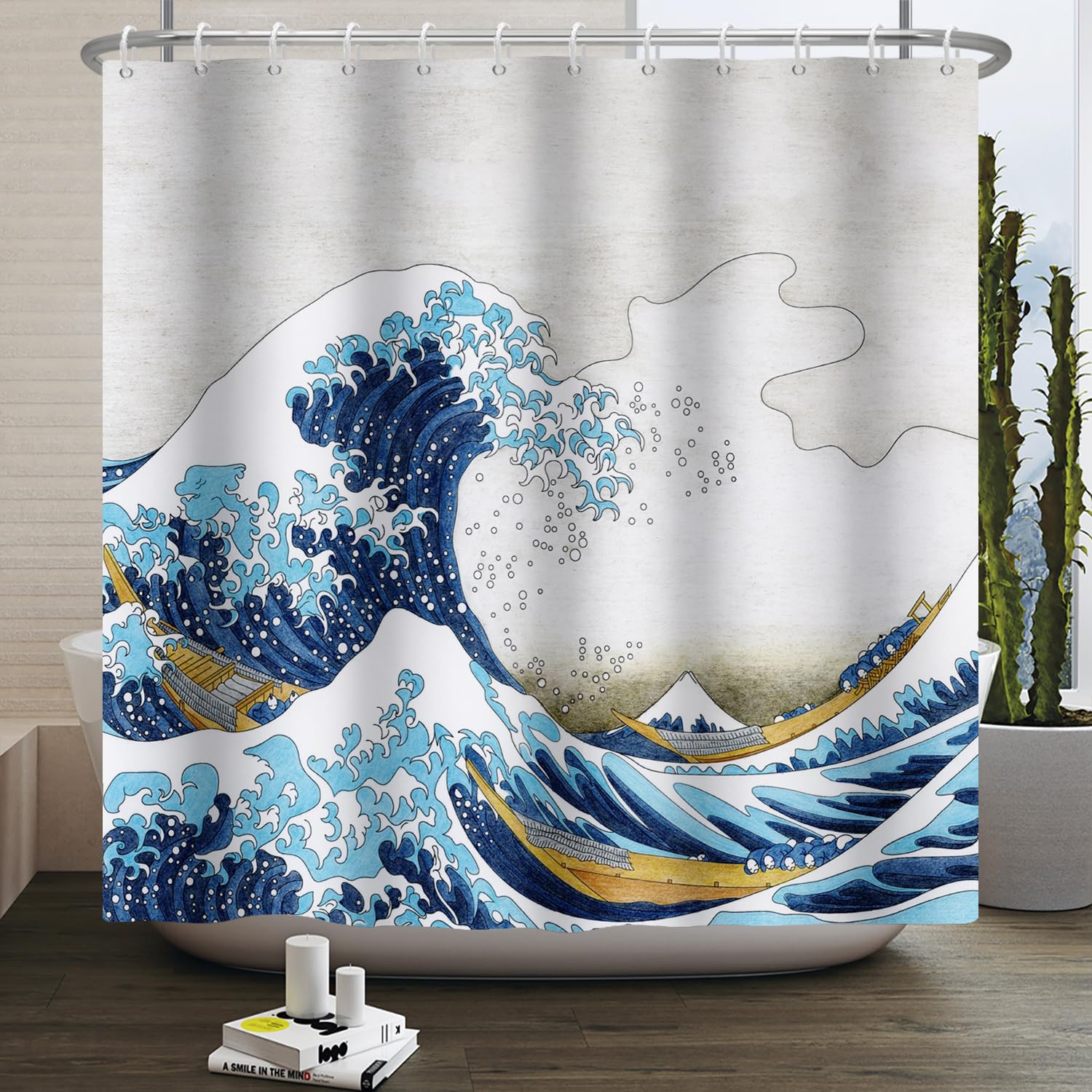 Great Wave Japanese Art Shower Curtain – 180x200cm Polyester