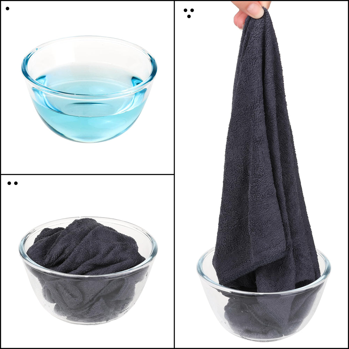 Uxcell Absorbent Microfiber Hand Towels Set for Kitchen Quick Drying - image 4