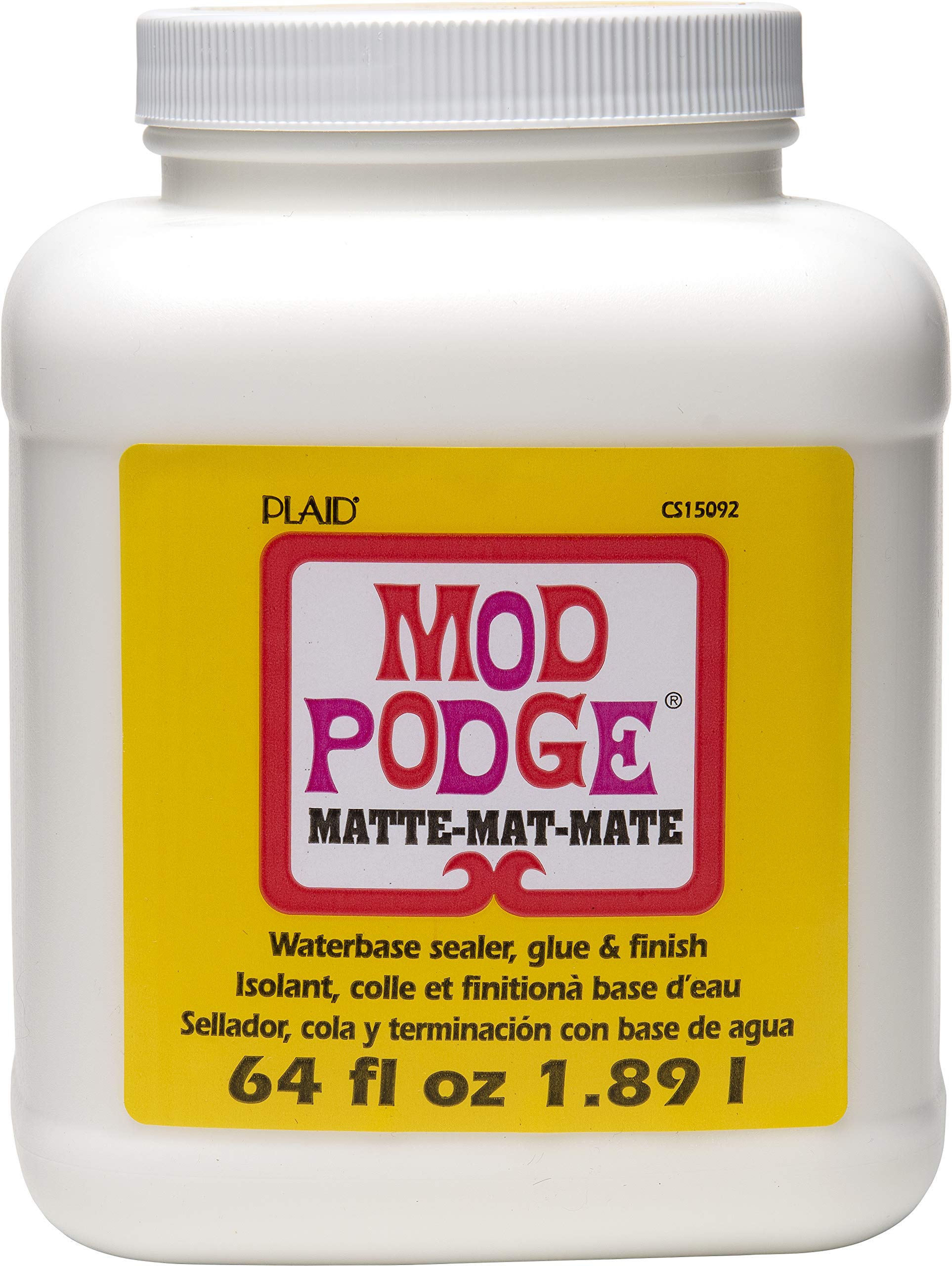 Mod Podge Matte Waterbase Sealer, Glue and Finish for Crafts – 64 oz