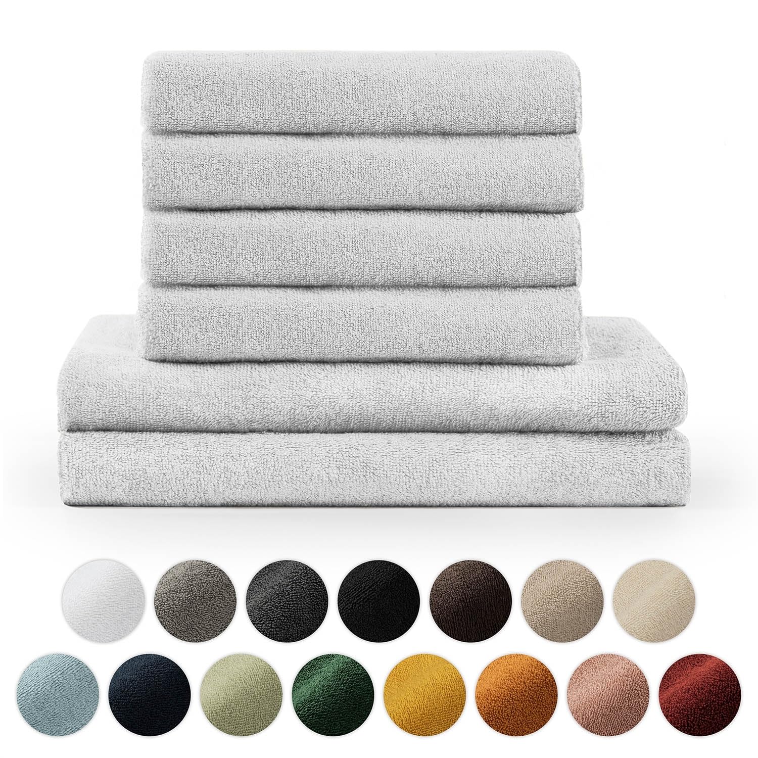 Blumtal 6-Piece Cotton Towel Set | Hotel Quality Bath & Hand Towels
