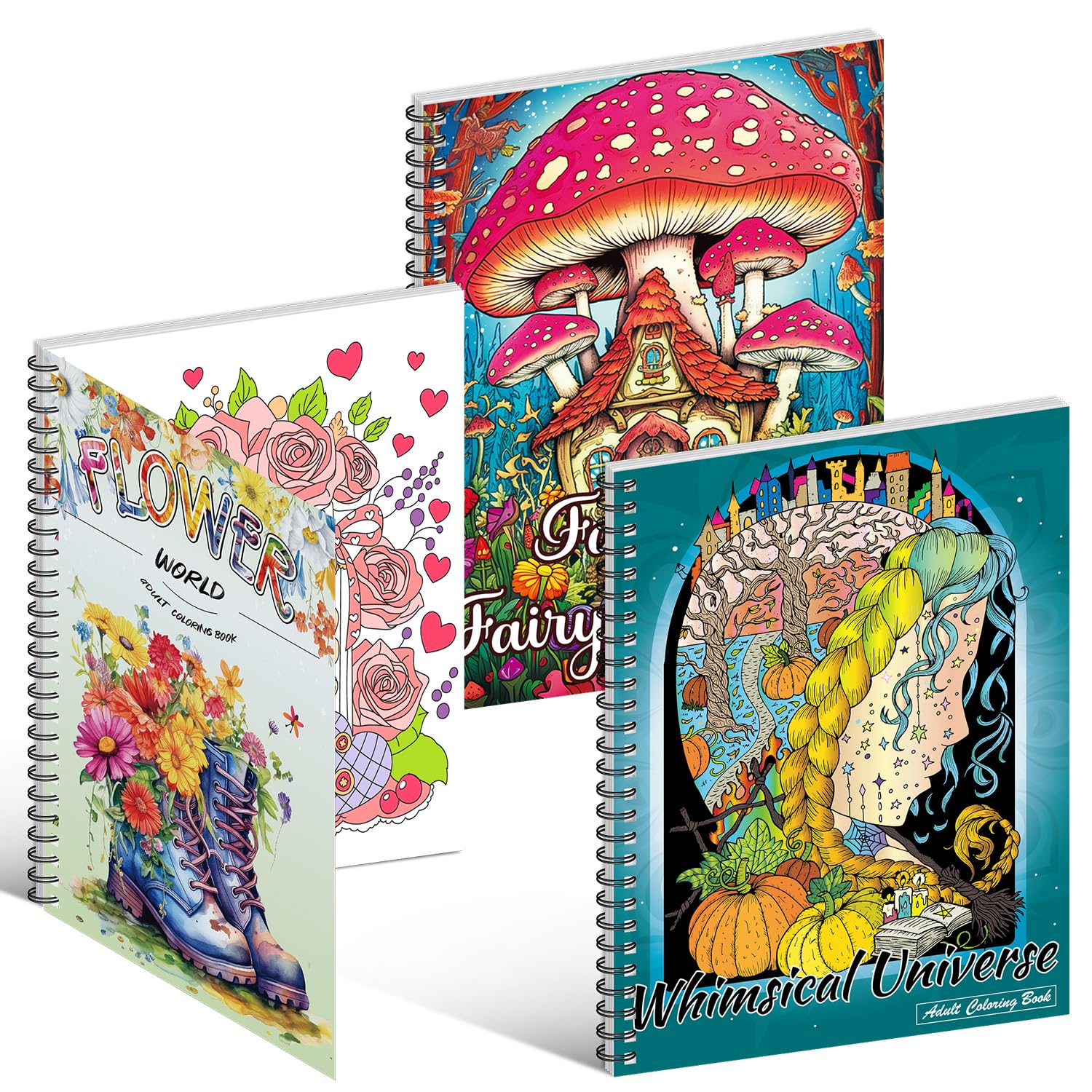 Kalysky 3-Pack Adult Colouring Books | Mindfulness & Stress Relief