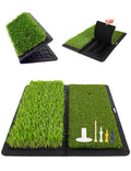 LIBERRWAY Golf Hitting Mat – Foldable Practice Turf with Fairway & Rough