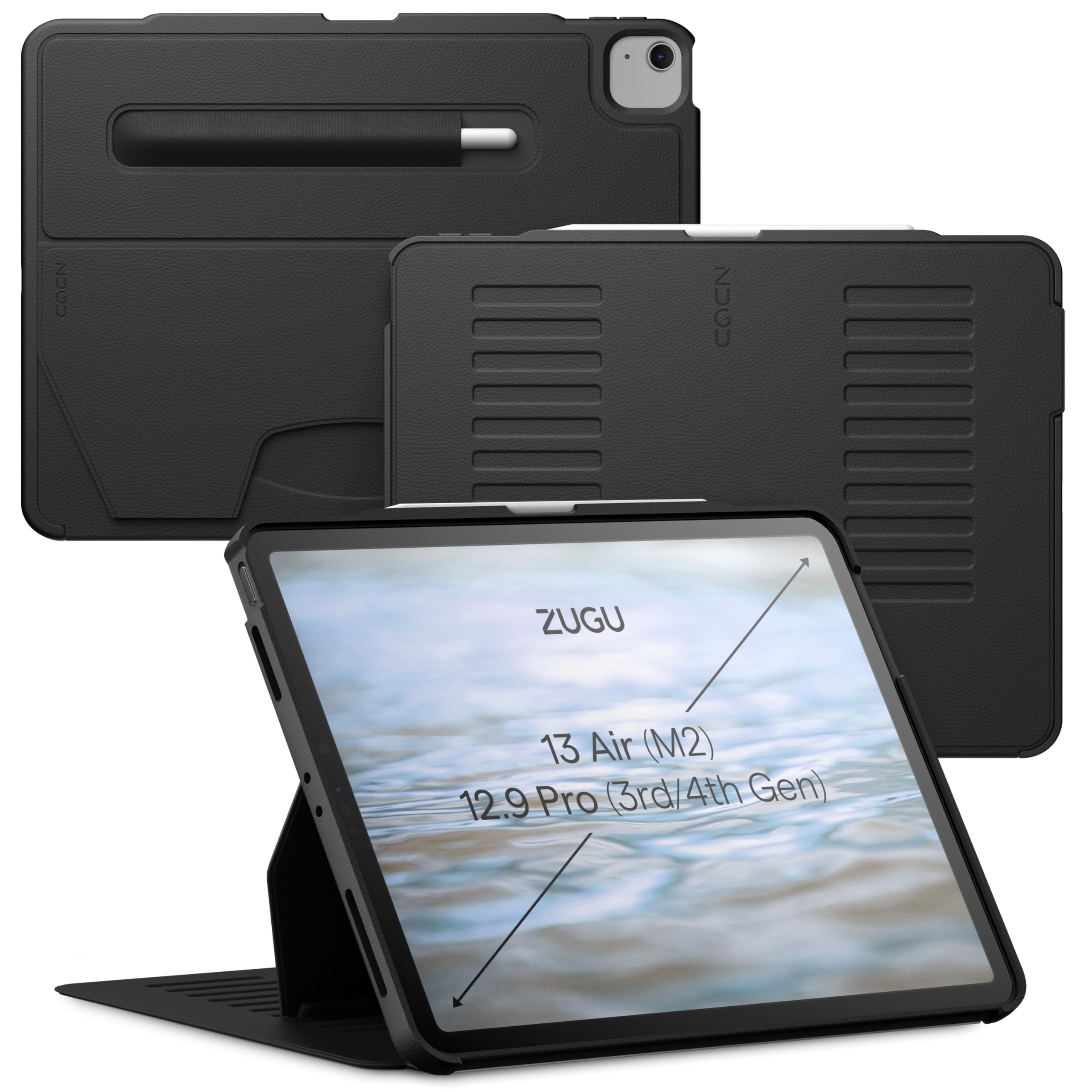 ZUGU iPad Air 13 Inch M2/M3 Slim Protective Case with Pencil Holder