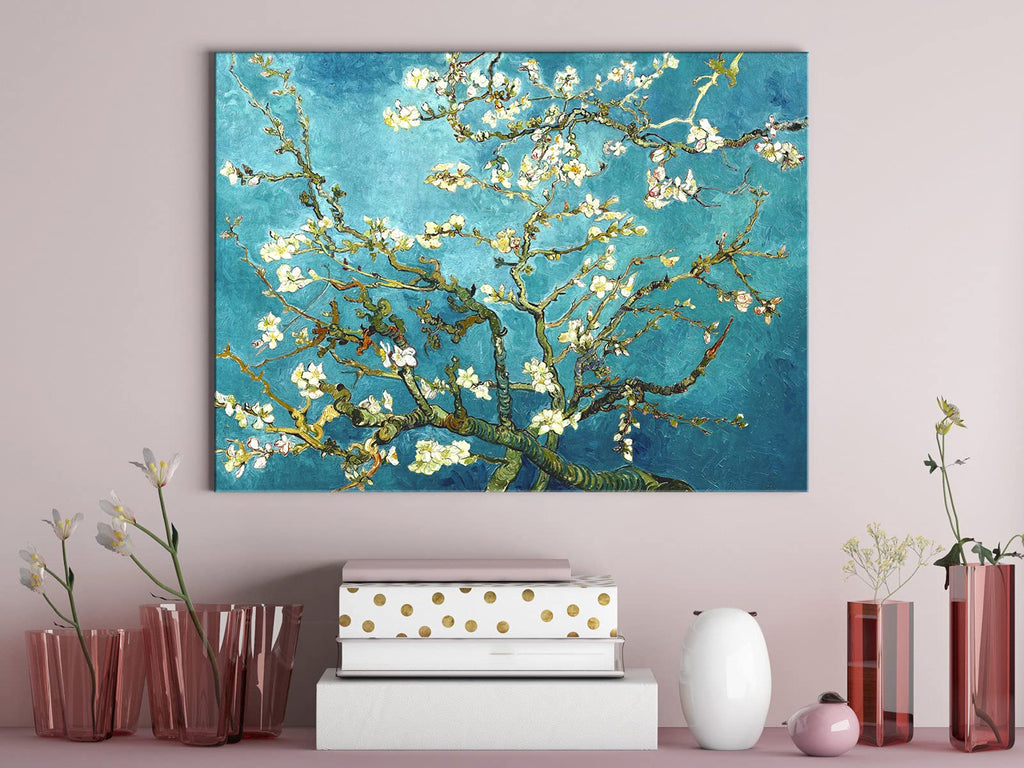 Jolof Store Van Gogh Almond Blossom Canvas Wall Art – Blue Floral Print