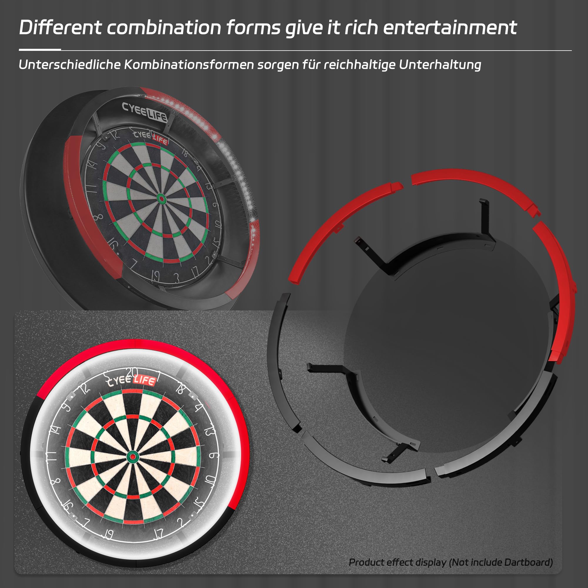 CyeeLife Dartboard Lighting System | 360 Degree 2-Color LED Light