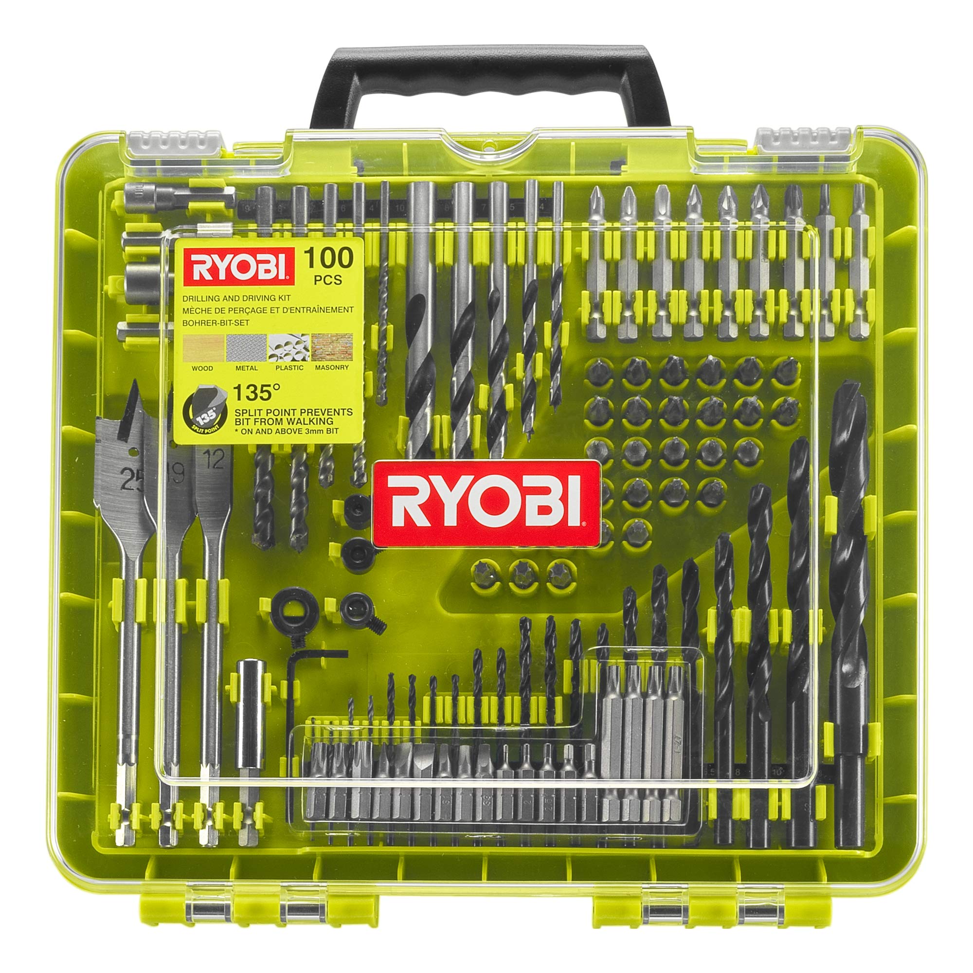 Ryobi RAKDD100 Drilling and Driving Bit Set - 100 Piece Power Tool Kit