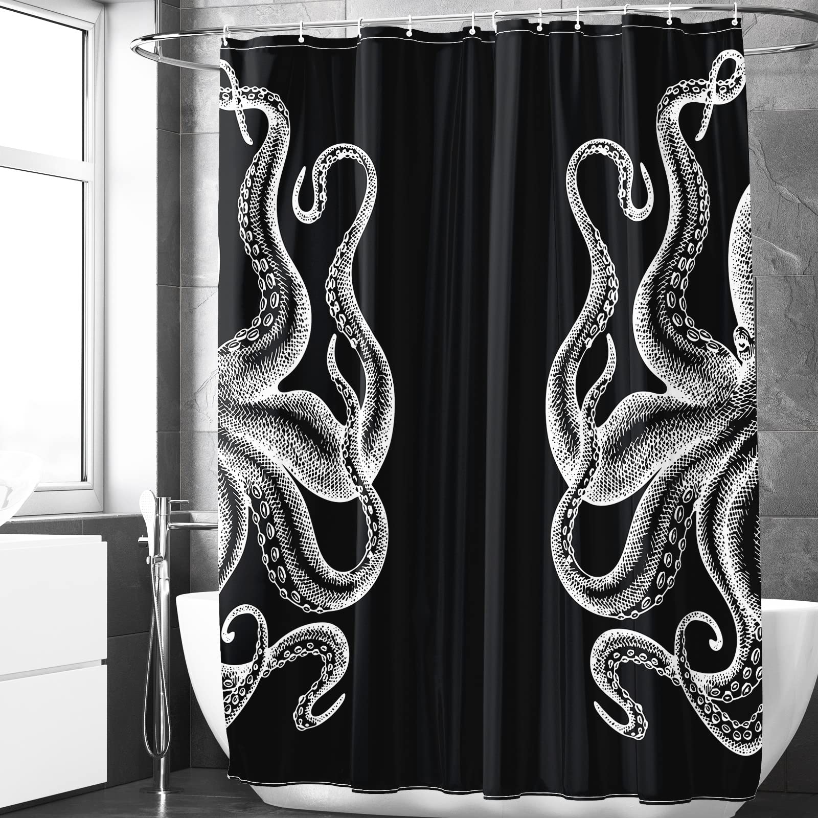 Berkin Arts Octopus Ink Painting Shower Curtain - 70x70 Waterproof
