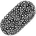 WELTRXE Non-Slip Bath Mat – 69x35cm Oval Black PVC Bathtub Mat
