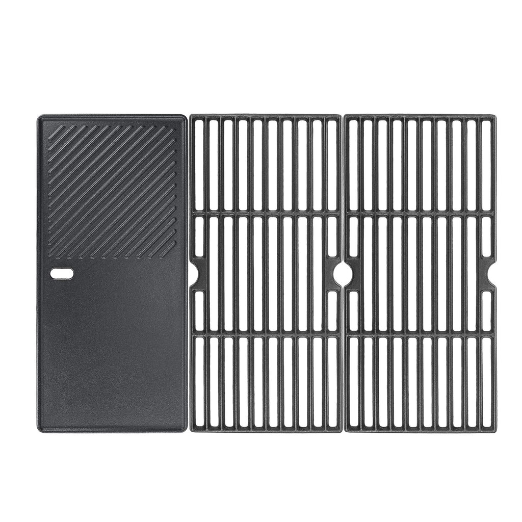 GFTIME Cast Iron Grill Grates & Griddle for Enders Boston 3, 43x62.5cm