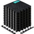 Yes4All Interlocking Exercise Foam Mats - 36 Piece Gym Floor Tiles, Black