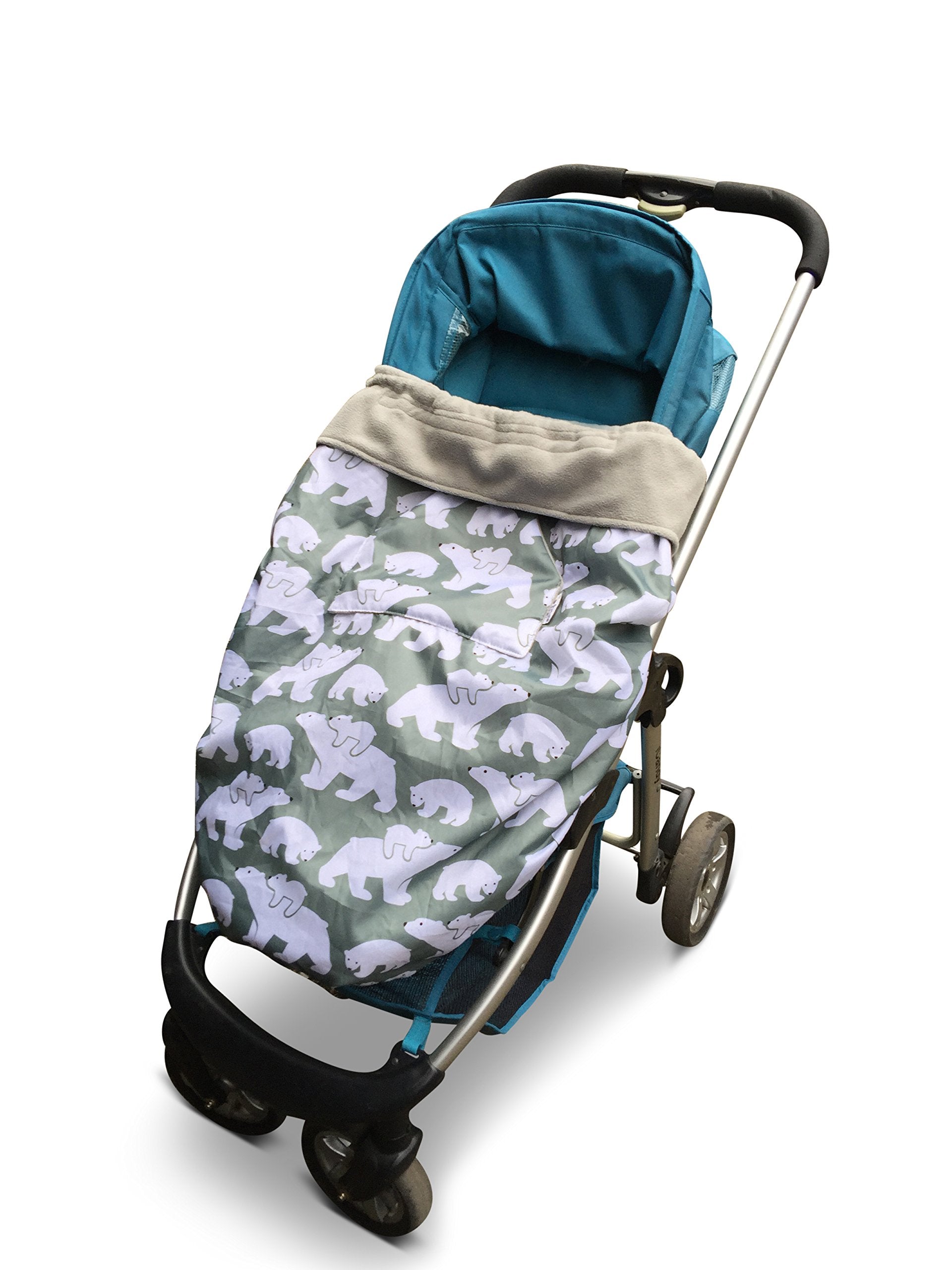 BundleBean Waterproof Baby Carrier Cover – Fleece Lined Polar Bear