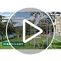 SCENDOR Birdcage Garden Arch Gazebo | 9ft Wrought Iron Wedding Pergola