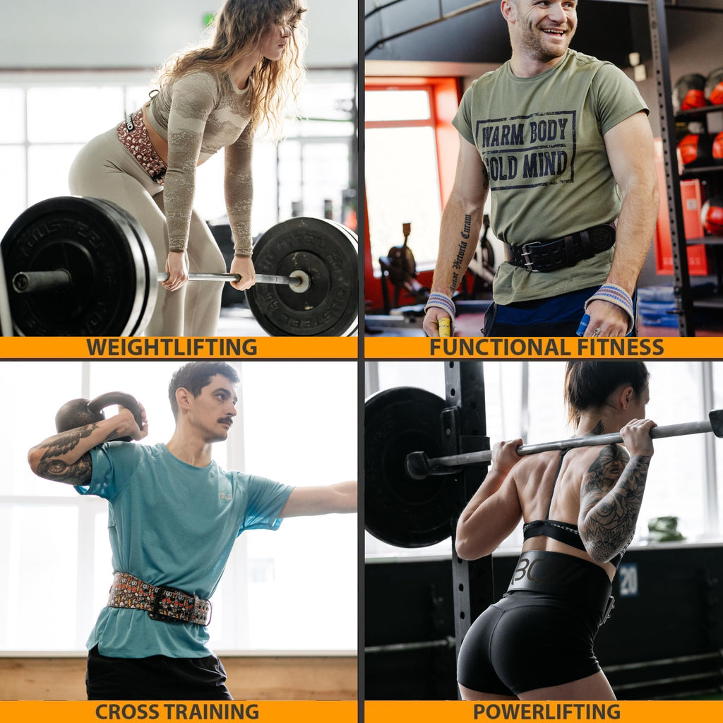 WARM BODY COLD MIND Weight Lifting Belt | 4" Genuine Leather Gym Belt
