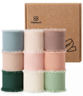 Vitalizart Chiffon Ribbon - 1" x 27Yd Frayed Edge Fabric for Weddings
