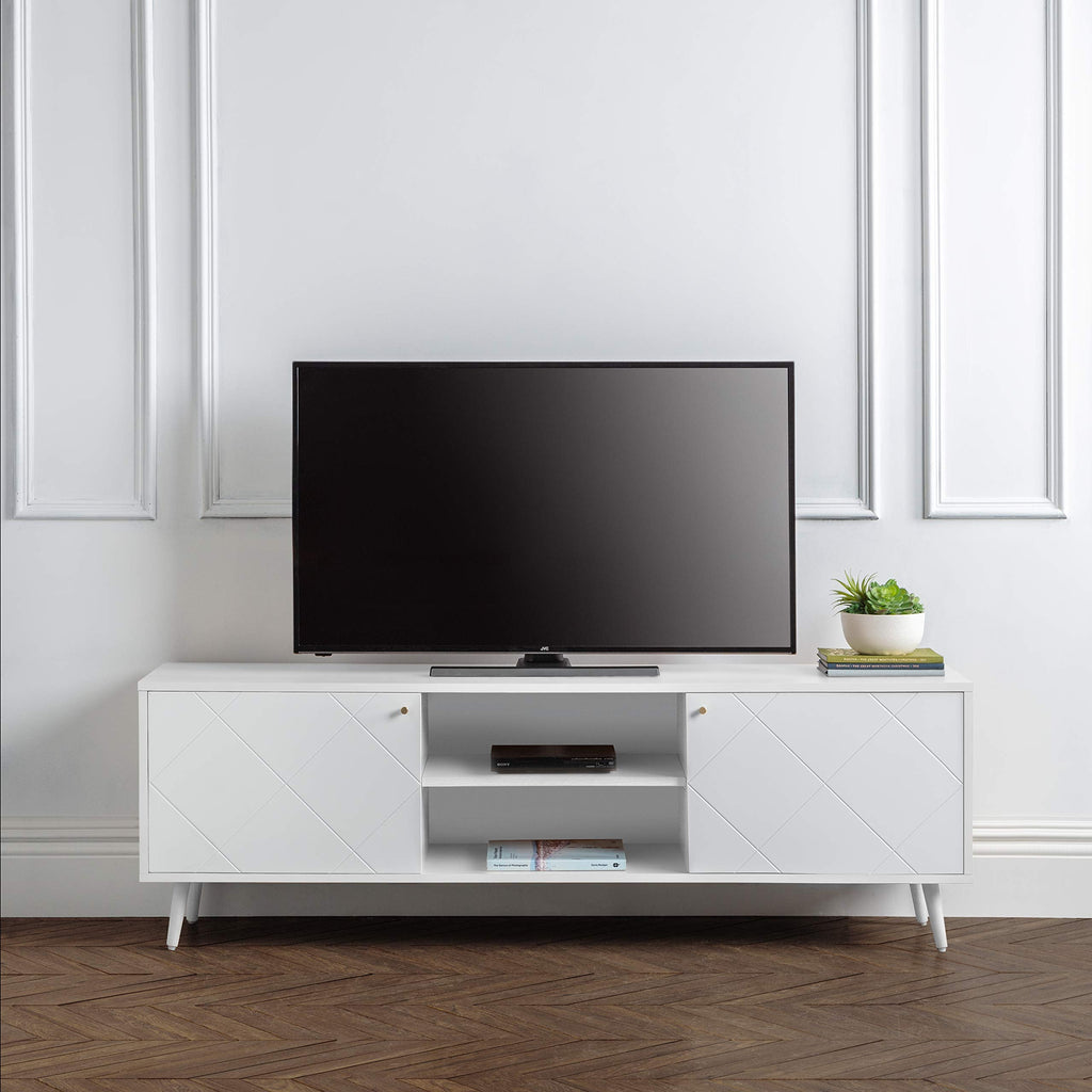 Julian Bowen Moritz TV Unit for up to 65" TVs, White - H58 x W176.5cm - image 2