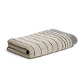 möve Hand Towel – Luxury Cotton & Linen – Nature/Black, 50 x 100 cm