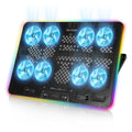 PopuLike 8-Fan Laptop Cooling Pad | RGB Cooler Stand for 12-17" Notebooks