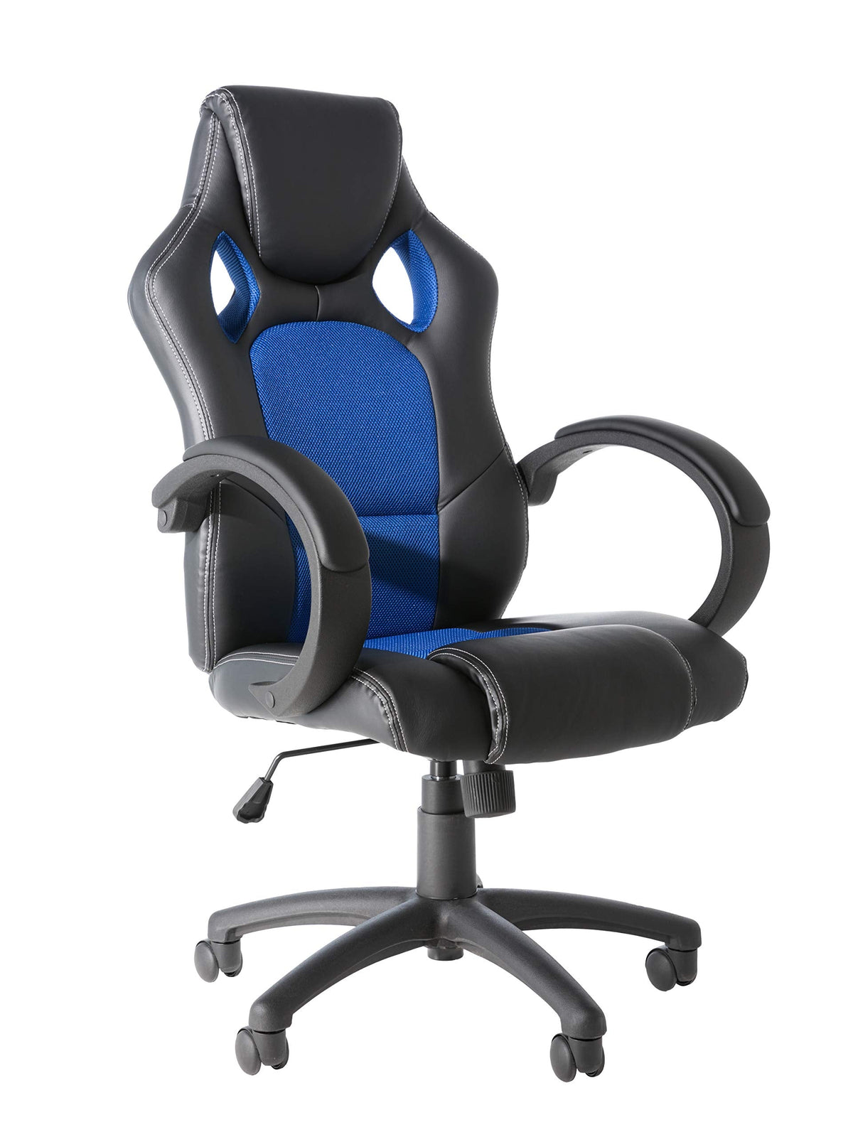 Alphason,AOC5006BLU,Daytona Faux Leather Racing Chair - Blue fabric insert,Blue fabric insert - image 1