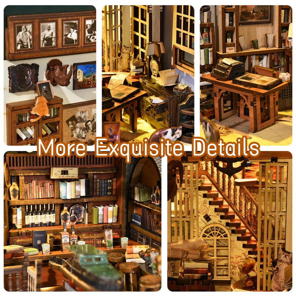 Minicity Hemingway House Book Nook Kit – DIY 3D Wooden Puzzle Decor