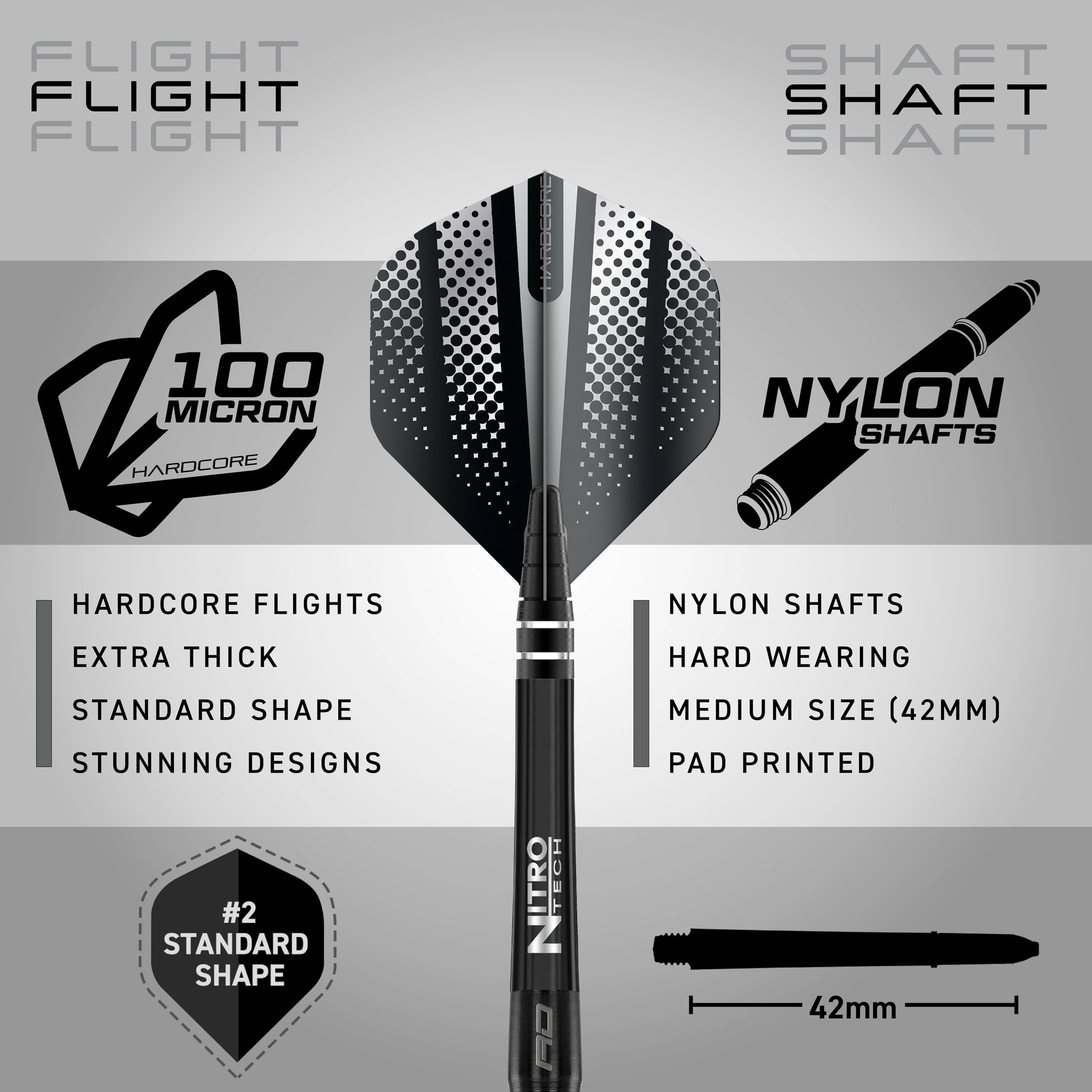 Red Dragon Razor Edge Black 28g Steel Tip Darts – 85% Tungsten Set