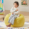 Hobestluk Kids Bean Bag Chair Teardrop Shape with Filling, 2.5FT Yellow - image 1