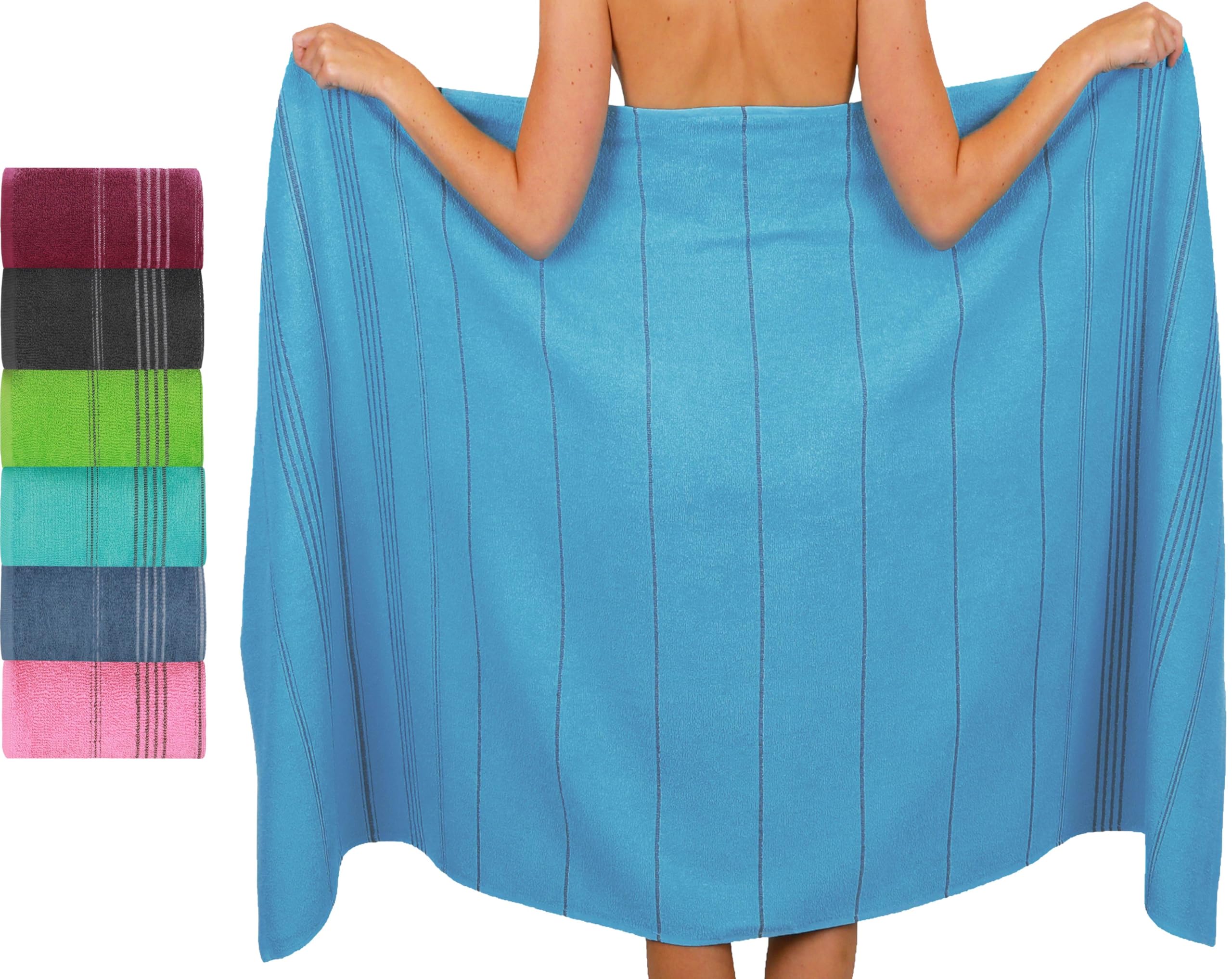Betz XXL Bath Towel – 100% Cotton Beach & Sauna Towel, 90x180 cm, Aqua