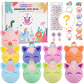 SHUCHING Unicorn Bath Bombs for Girls - 9pc Organic Set with Jewelry