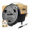 Overmont 6 Quart Cast Iron Dutch Oven | Pre-Seasoned Pot with Lid Griddle