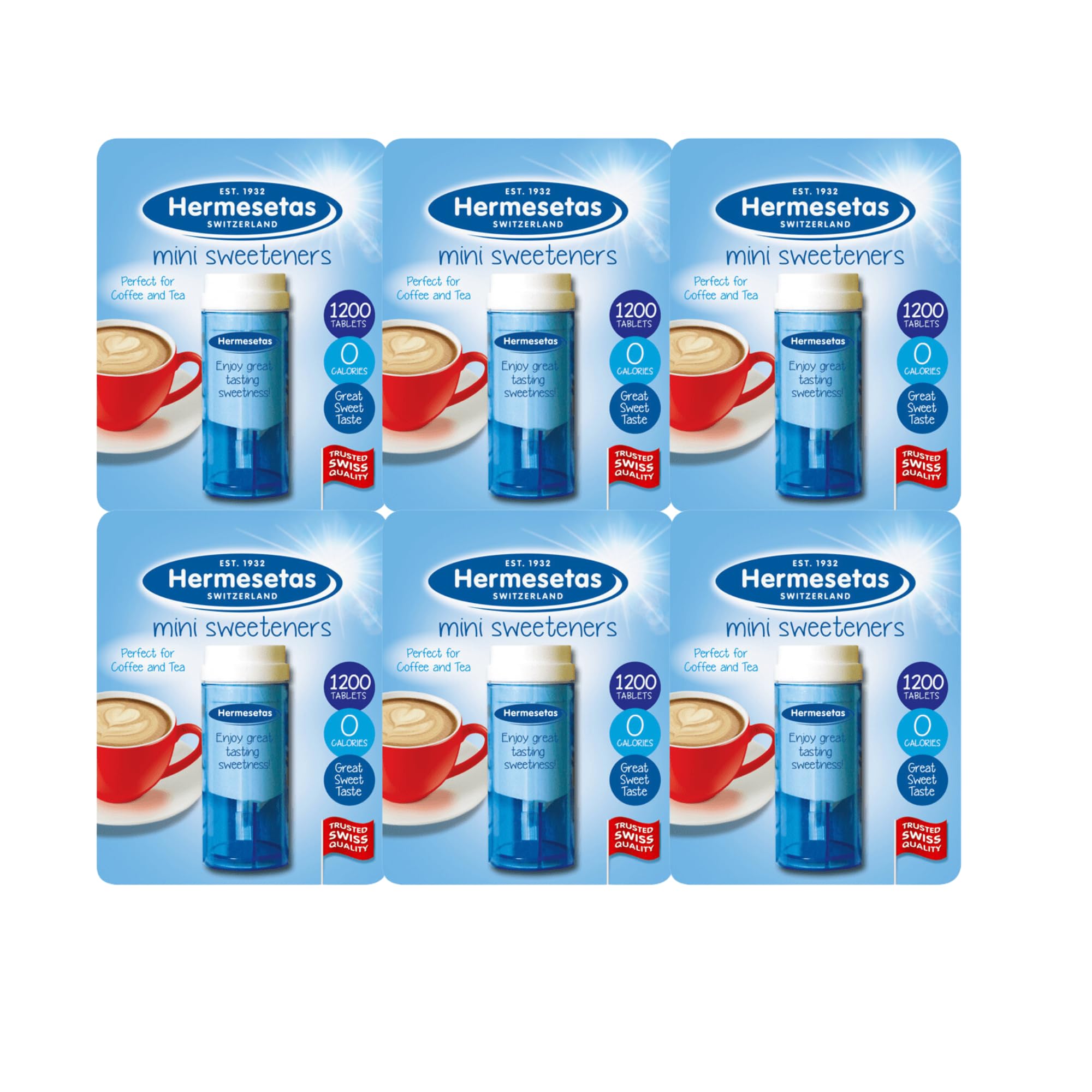 Hermesetas Mini Sweeteners – Low Calorie Sugar Substitute (6 x 1200)