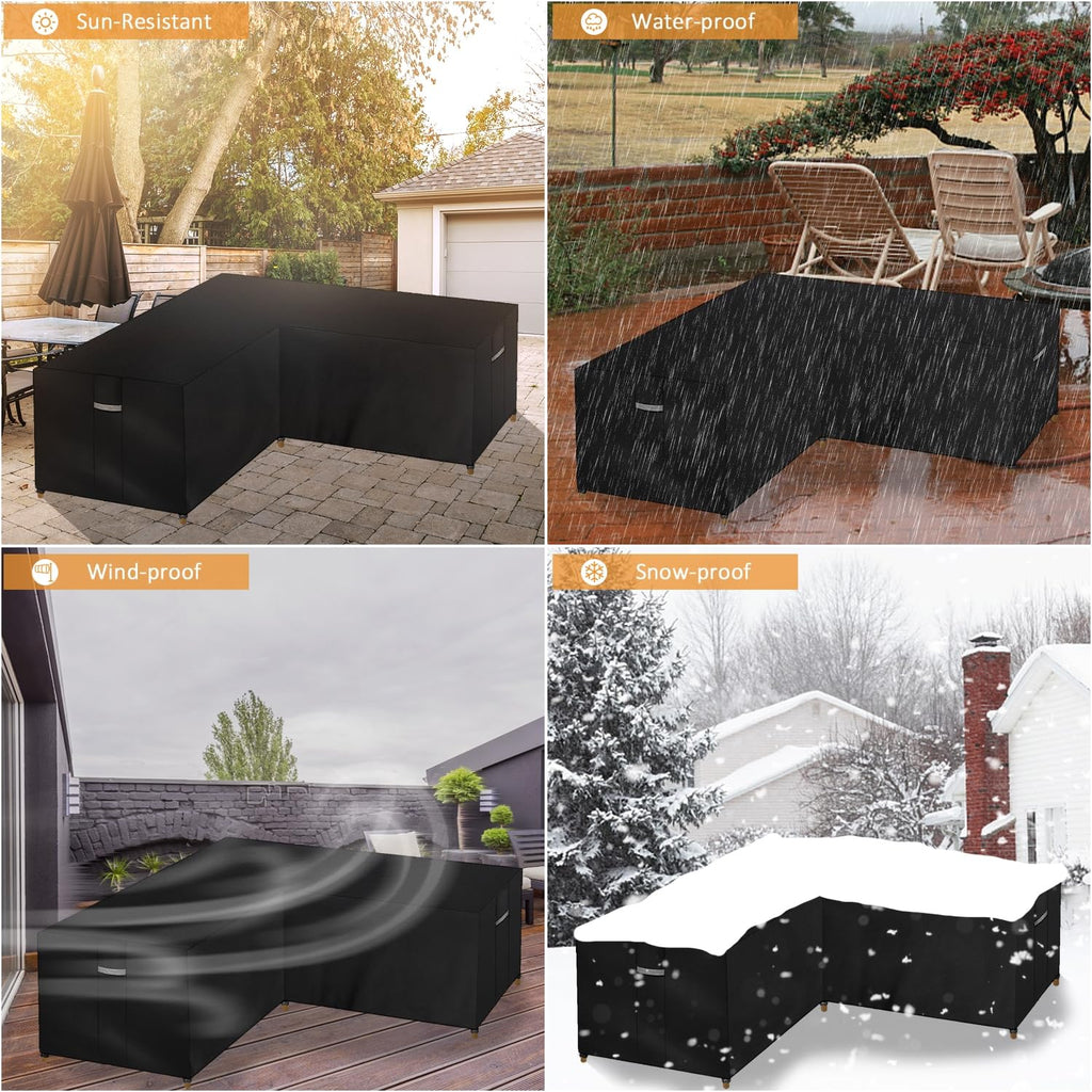 Dokon V-Shape Garden Furniture Cover – Heavy Duty 600D Oxford Sofa Shield