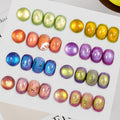 MIZHSE Cat Eye Gel Nail Polish Set - 8 Colors Magnetic Glitter UV Kit