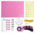 Homewit 45mm Rotary Cutter Kit | Sewing & Quilting Set with A4 Cutting Mat