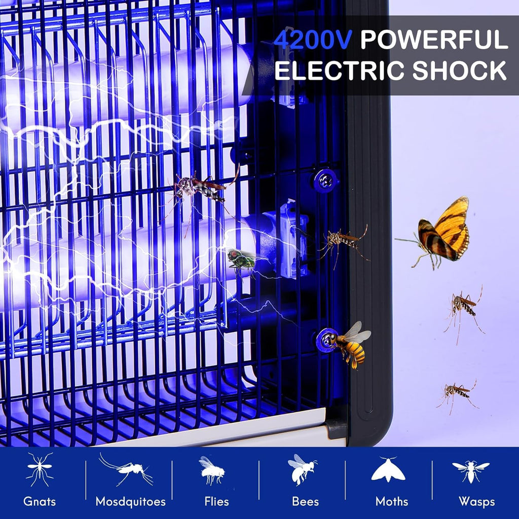 FRAXINUS Electric Bug Zapper – 4200V Mosquito Killer Lamp with 20W UV Light