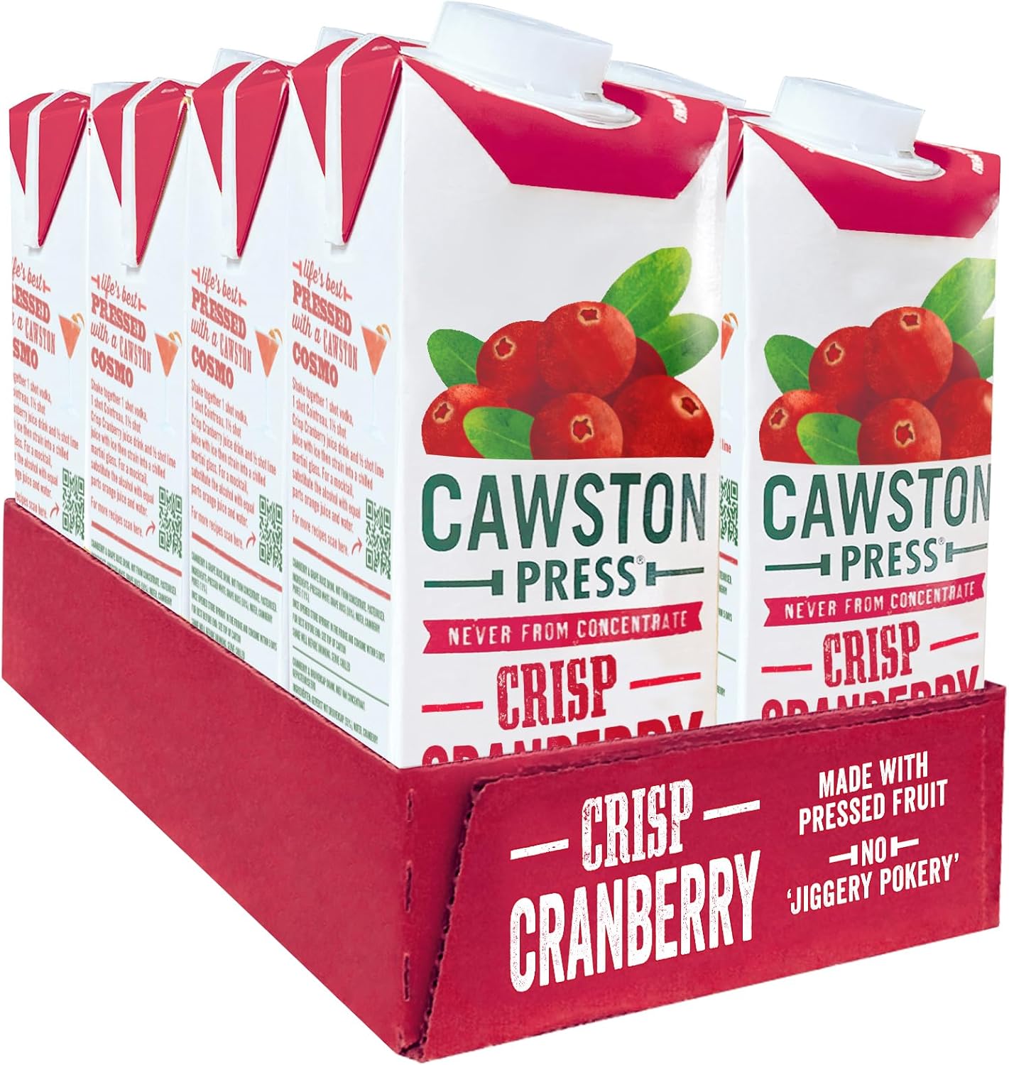 Jolof Store Cranberry Pressed Juice – All Natural & Vegan (8 x 1L)
