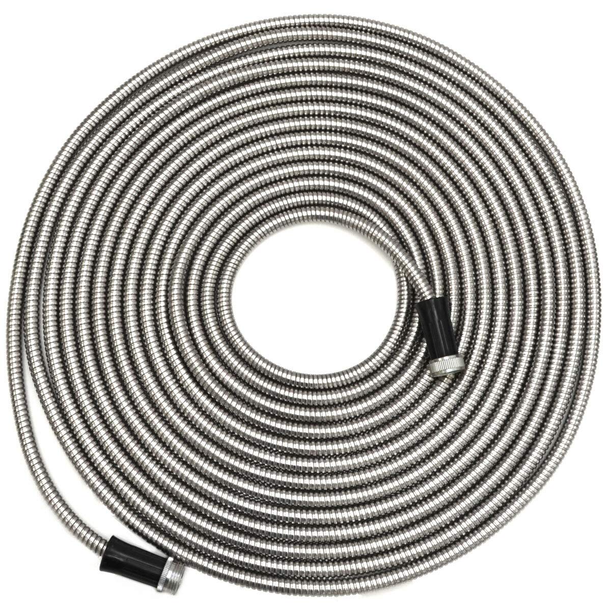Eyepower 15m Stainless Steel Garden Hose | 50ft Kink-Free Flexible Pipe