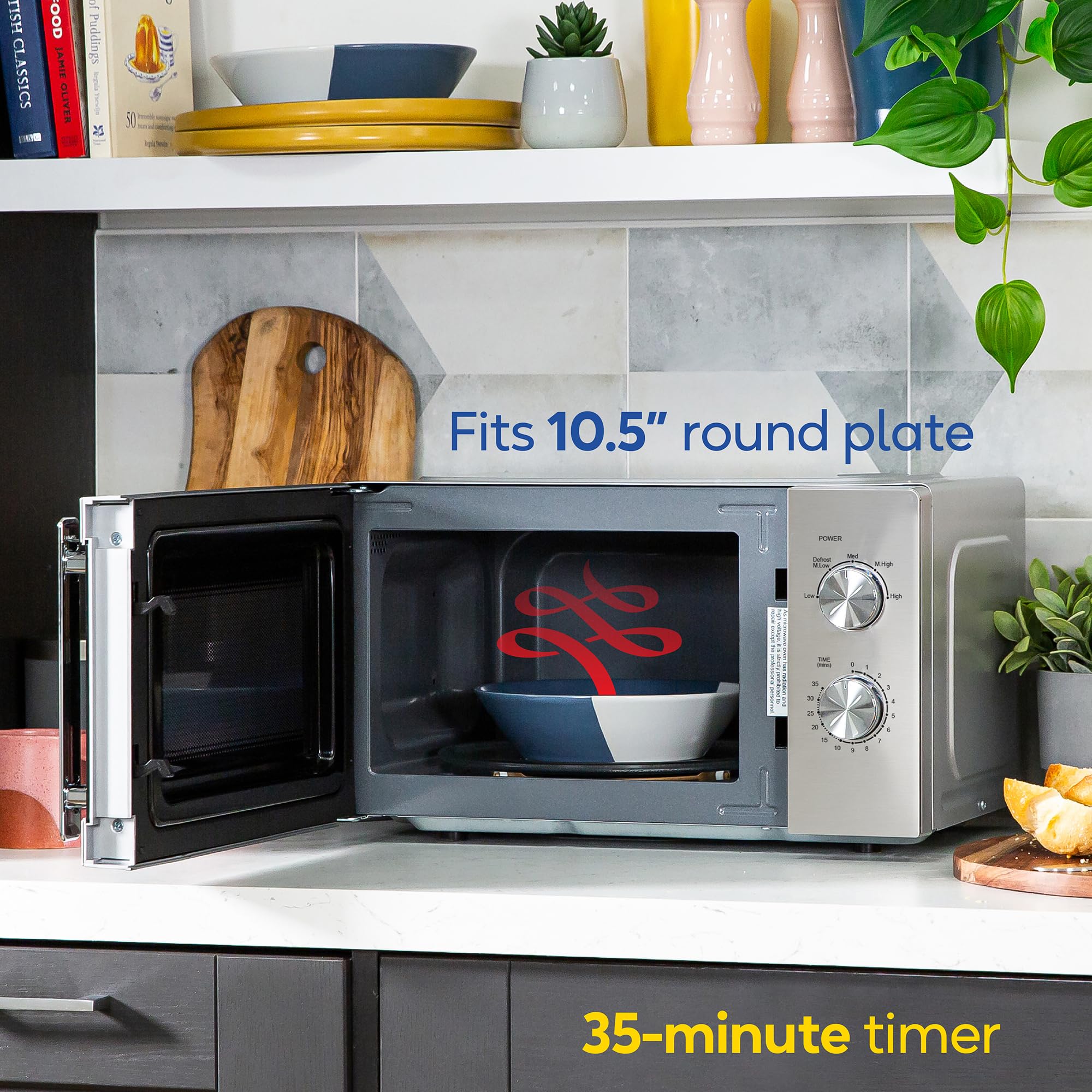 Russell Hobbs 20L Solo Microwave | 800W Stainless Steel Compact Design