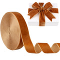 Manjonzic Copper Velvet Ribbon | 1 Inch x 10 Yards Single-Sided Trim