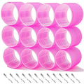24-Piece Jumbo Hair Rollers Set with Duckbill Clips