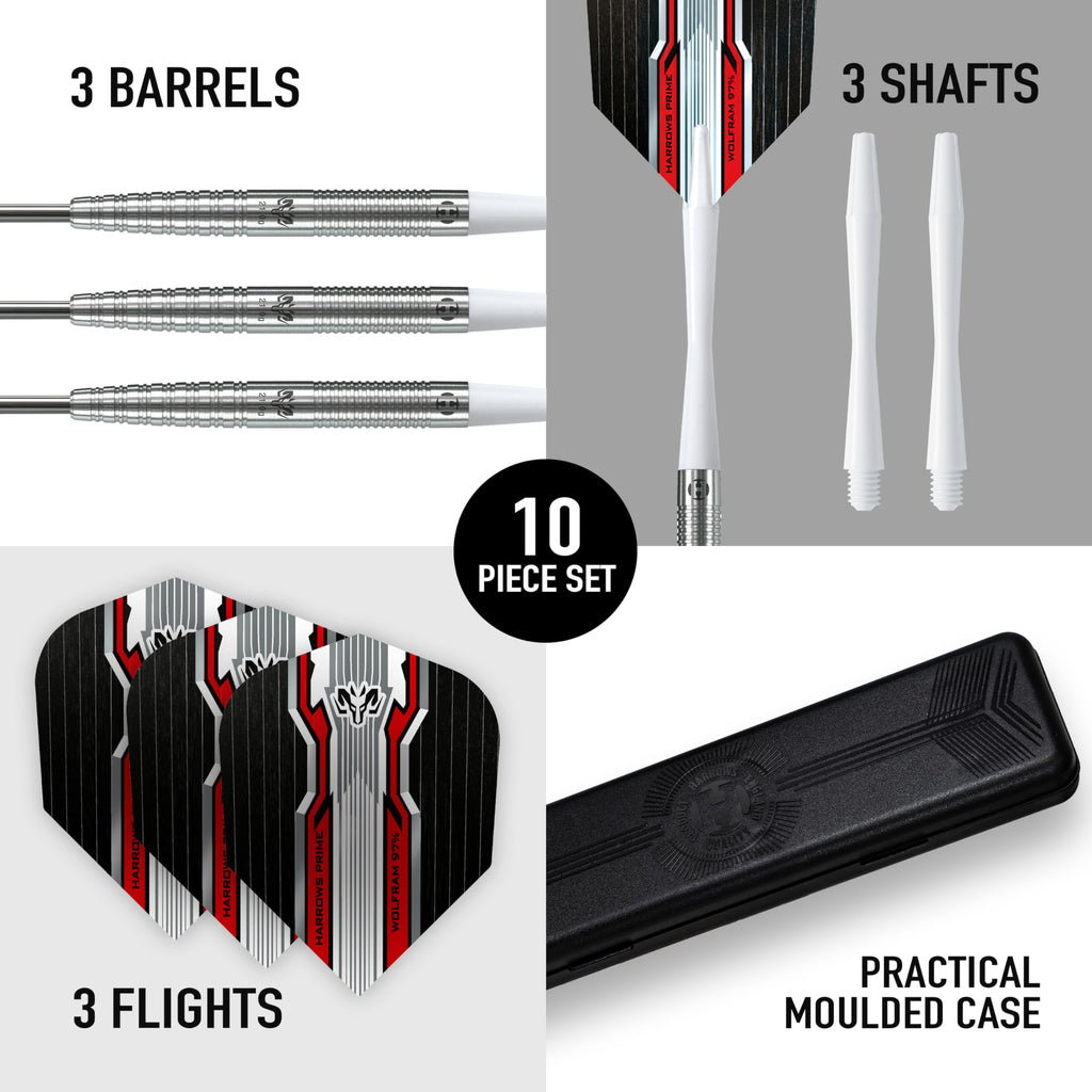 Harrows Wolfram 97% Tungsten Steel Tip Darts Set | 21g - 26g