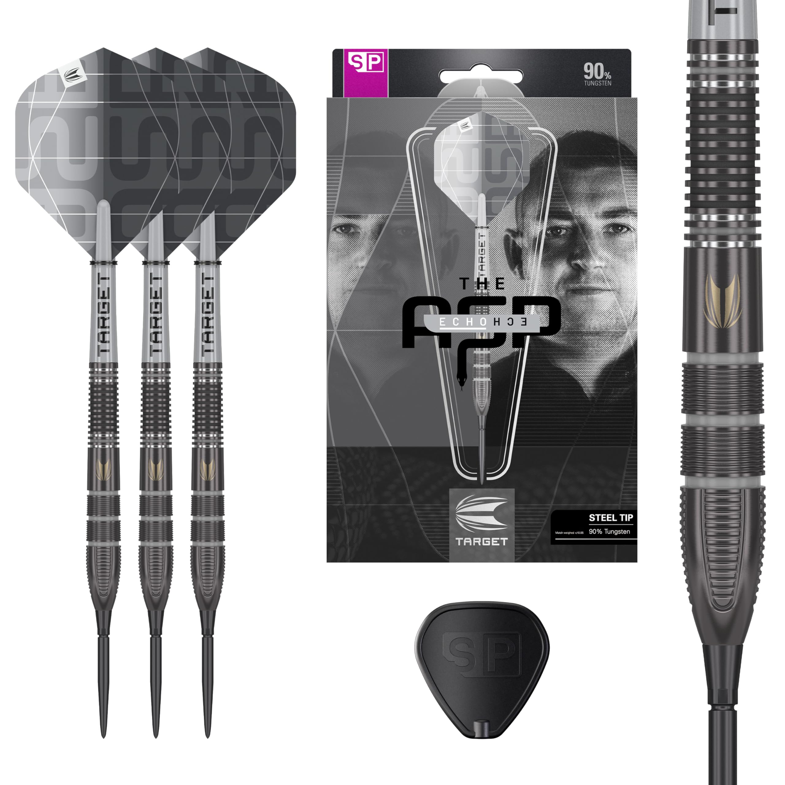 Target Darts Nathan Aspinall x ECHO 90% Tungsten Steel Tip Darts - 23g