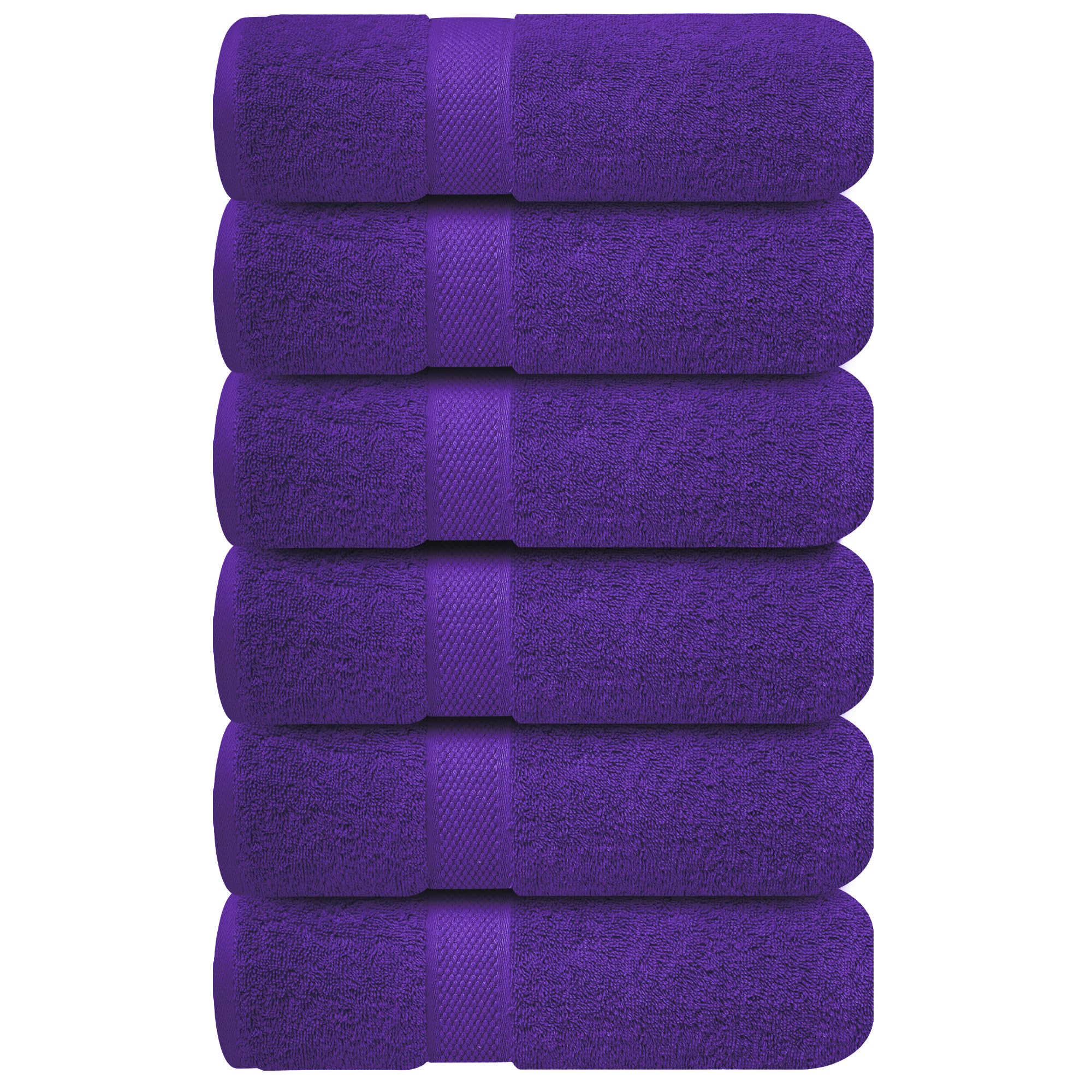 Infinitee Xclusives 100% Cotton Hand Towels 6-Pack | 40x72cm Purple