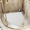 Lurowo Corner Shower Mat – Non-Slip Loofah Anti-Mould Bath Mat, White