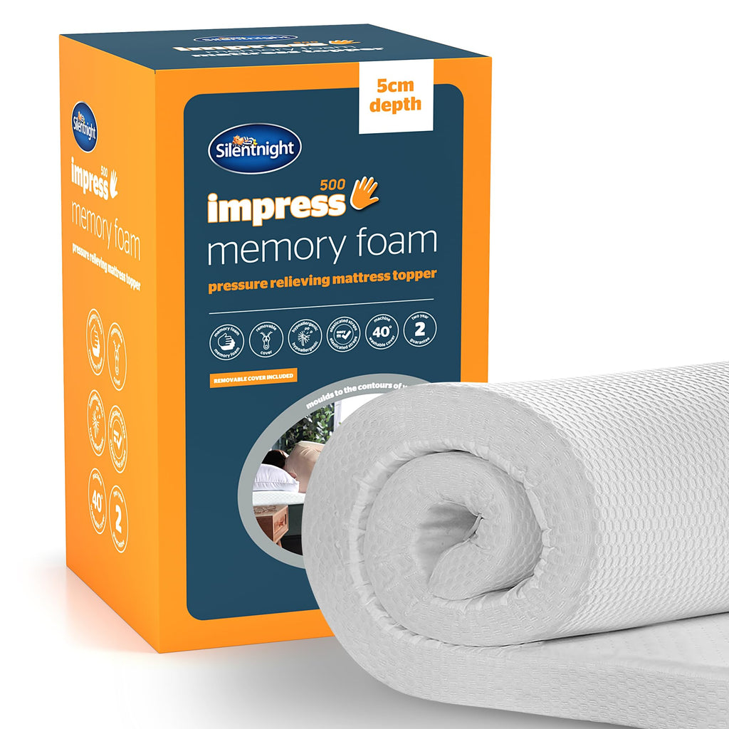 Silentnight Impress Memory Foam Mattress Topper – 5cm Small Double