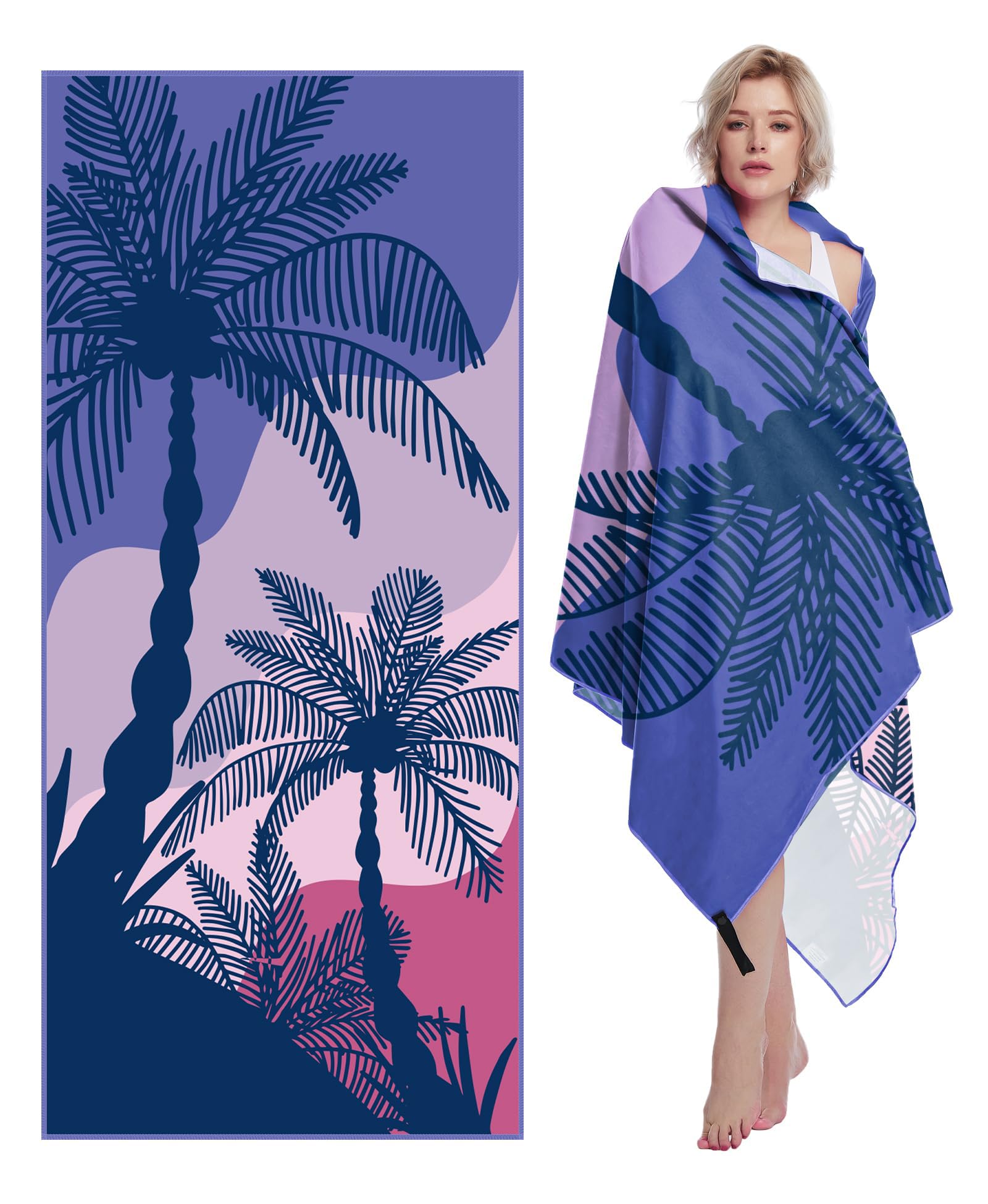 Style Slice Microfibre Beach Towel – Sand Free Quick Dry XL (200x90cm)