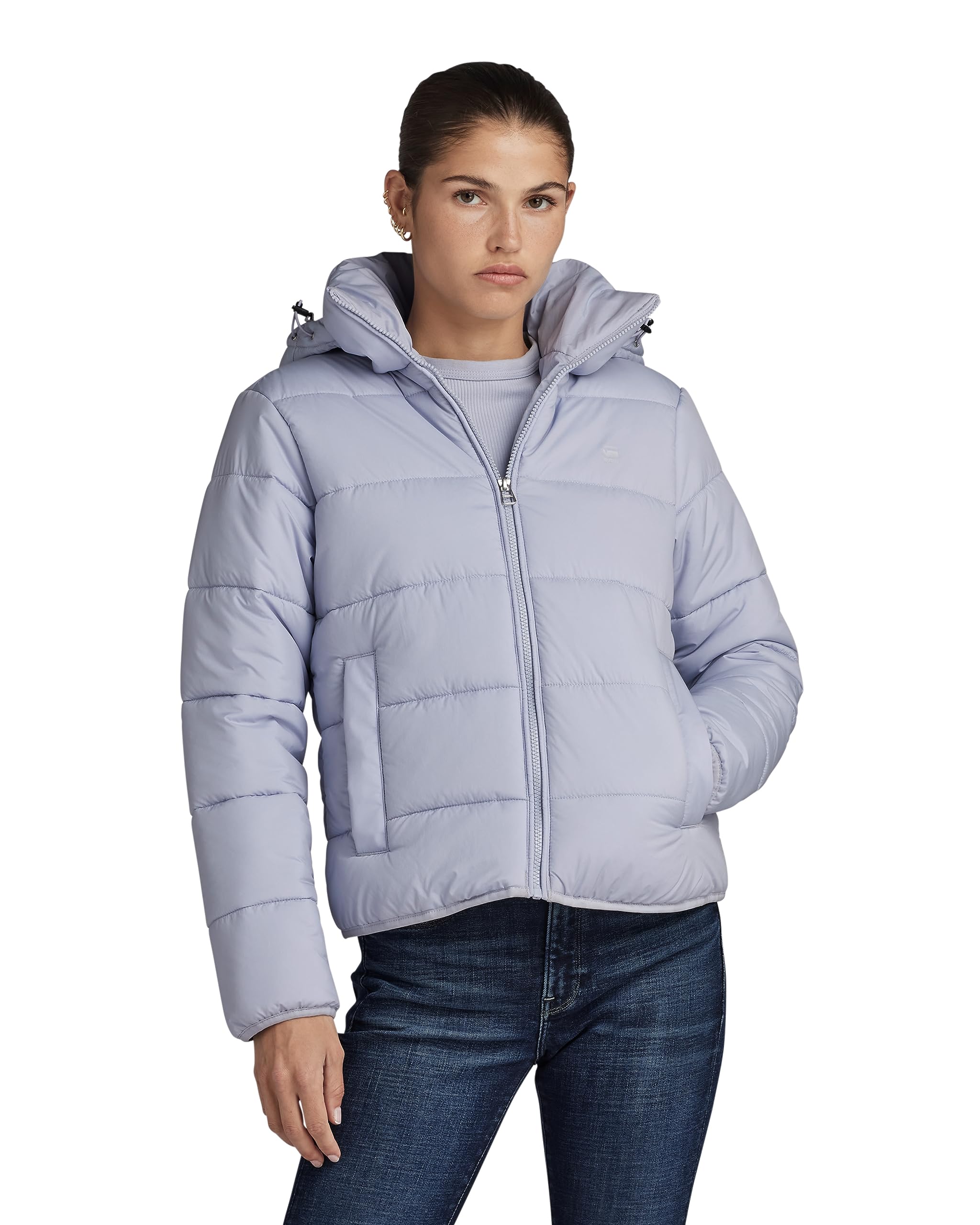 G-Star Raw Women's Meefic Quilted Hooded Jacket - Water Repellent Grey