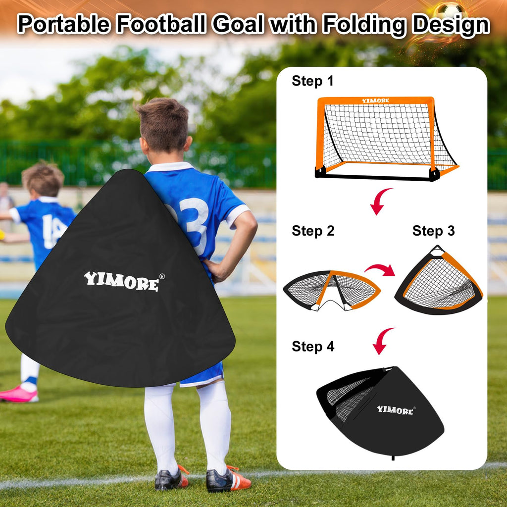 Jolof Store Foldable Football Goal Set with Agility Ladder & Cones