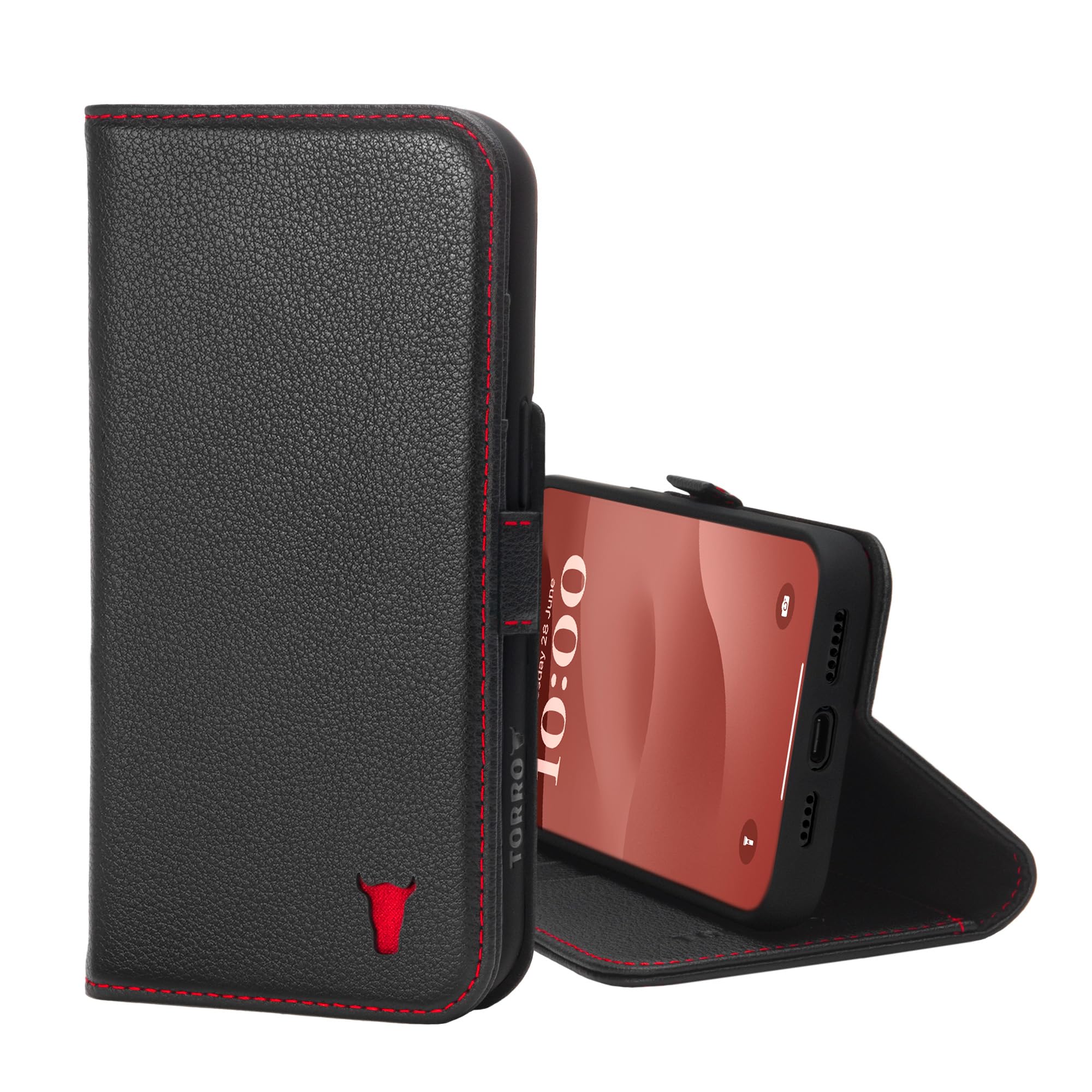 TORRO iPhone 15 Pro Max Leather Wallet Case – MagSafe & Kickstand