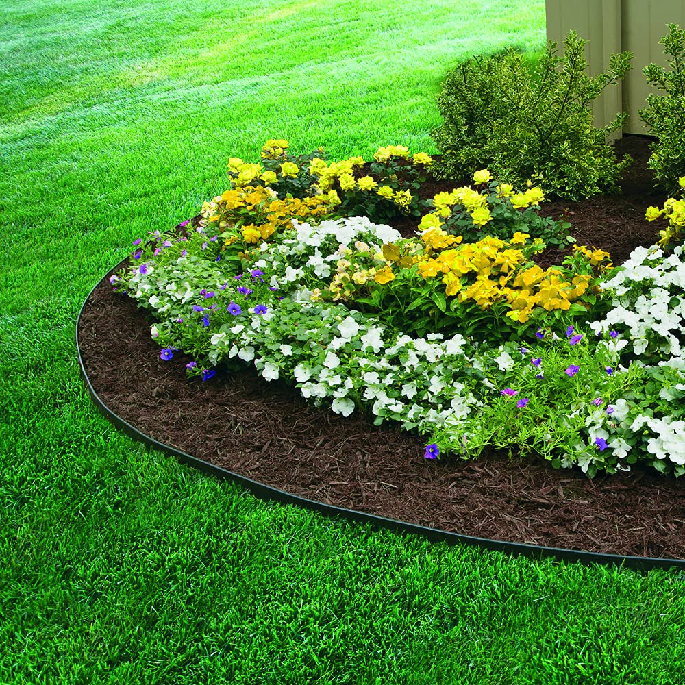 EasyFlex Heavy Duty No-Dig Landscape Edging Kit - 100ft Recycled Plastic