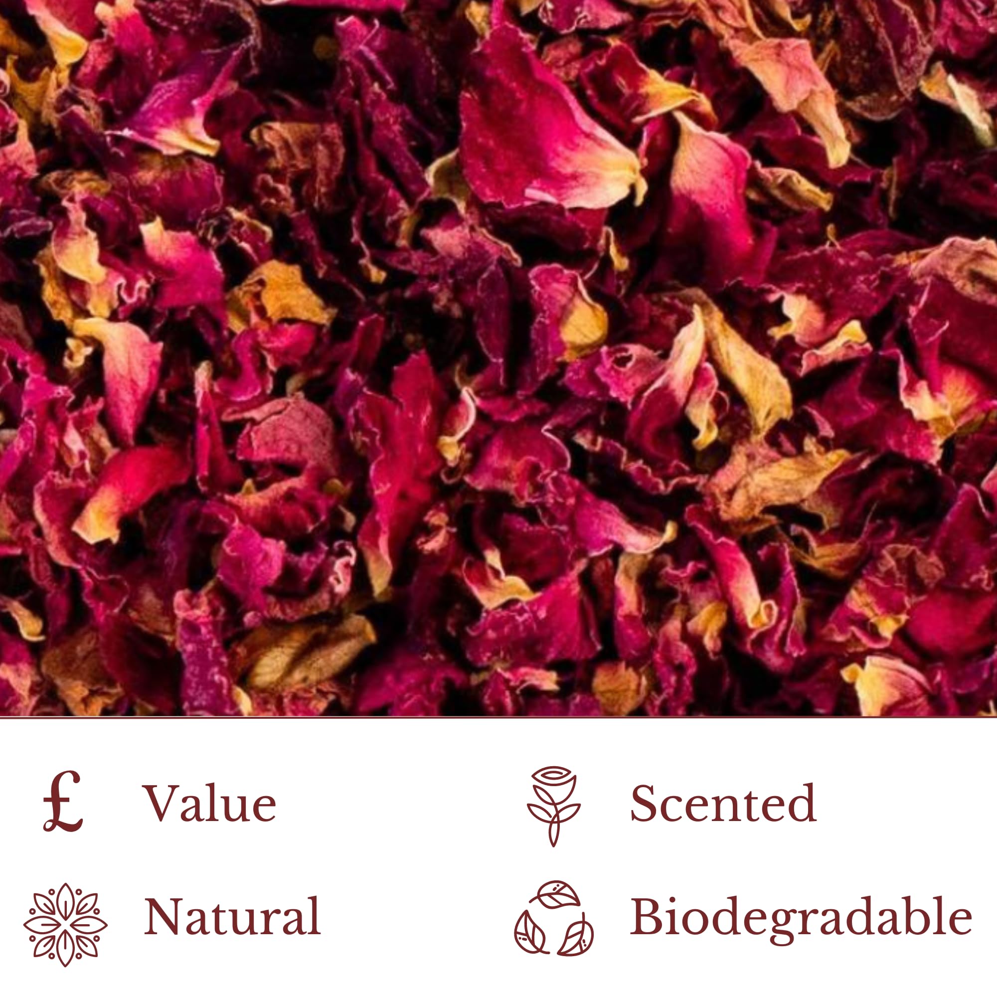 Jolof Store Biodegradable Wedding Confetti – 10L Dried Rose Petals