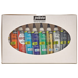 Pebeo Vitrea 160 Glass Paint Outliner Set - 10 Assorted Colors, 20ml